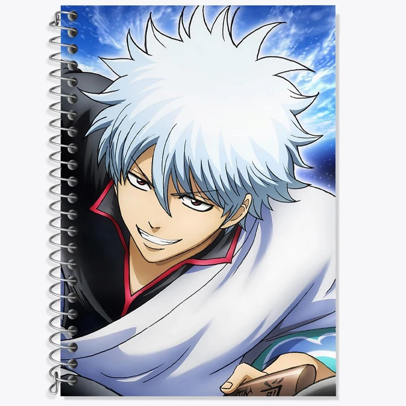 دفتر زبان 50 برگ خندالو مدل دو خط طرح گینتوکی انیمه گینتاما کد 12973