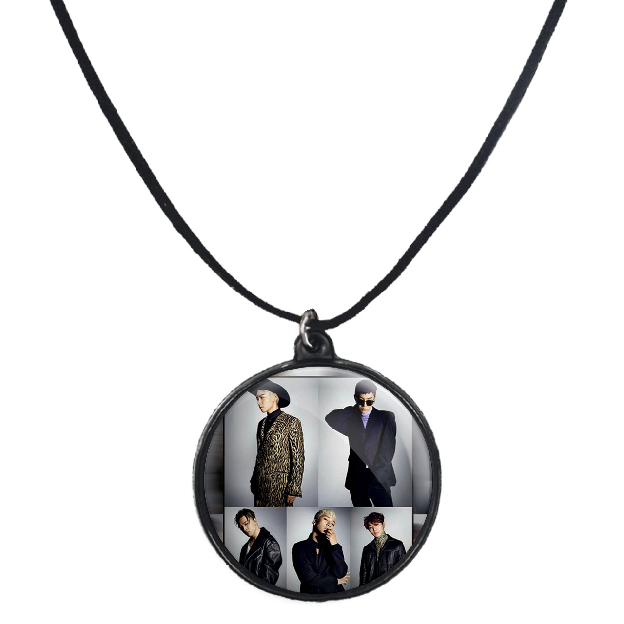گردنبند پرمانه طرح گروه موسیقی BIG BANG کد pmb.15169 مدل دو طرفه