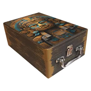 جعبه هدیه دست‌ساز مدل چمدان طرح کهن کد WS826