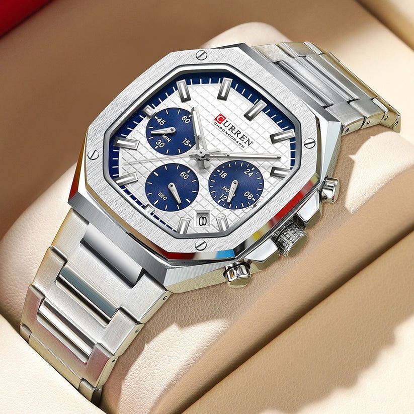 ساعت مچی عقربهای مردانه کوارتز کرنوگراف کورن واتچ مدل سه موتور فعال سری 8459 - - 2