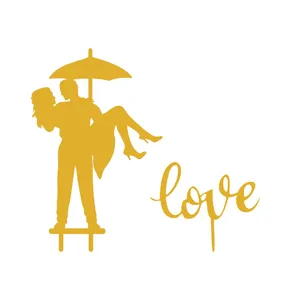 تاپر کیک هانستو مدل Wedding کد TP084 مجموعه 2 عددی