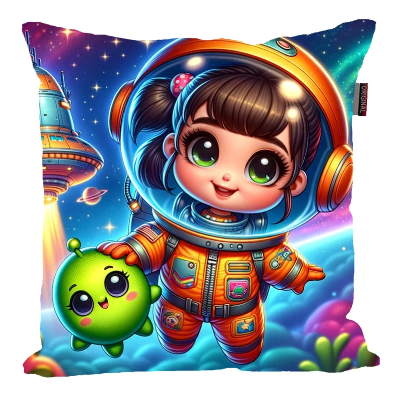 کوسن پاد آفرین مدل فضانورد سیاره منظومه شمسی موشک آدم فضایی کد PK301490 سایز 30*30 سانتی متر