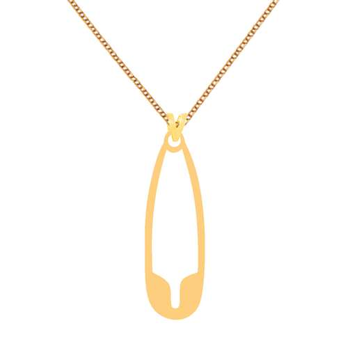 گردنبند طلا 18 عیار زنانه کرابو مدل سنجاق Kr72853