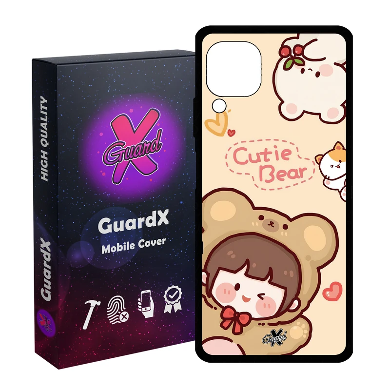 کاور گارد ایکس طرح خرسی مدل Glass10506 مناسب برای گوشی موبایل هوآوی Nova 7i / Nova 6 SE / P40 Lite