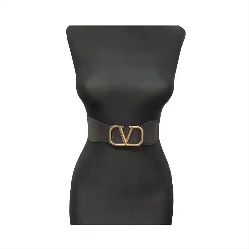 کمربند زنانه مدل پهن سگک دار کشی