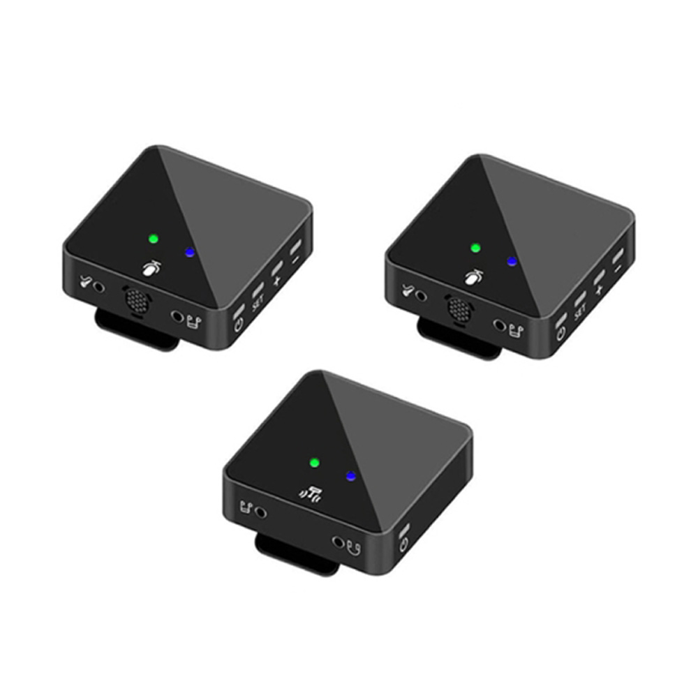 نکته خرید - قیمت روز میکروفن بی سیم مدل دو کانال wireless microphone SK750 بسته 3 عددی خرید