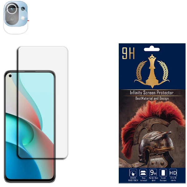  محافظ لنز دوربین اینفینیتی مدل PRO MAX مناسب برای گوشی موبایل شیائومی MI 11 LITE به همراه محافظ صفحه نمایش