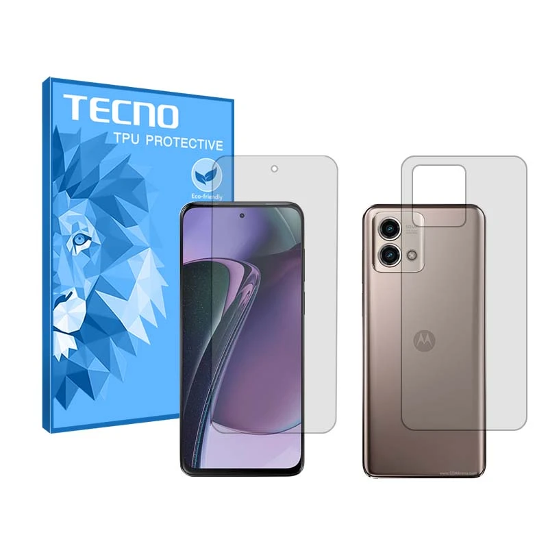 محافظ صفحه نمایش شفاف تکنو مدل HyGEL مناسب برای گوشی موبایل موتورولا Moto G Stylus (2023) به همراه محافظ پشت گوشی