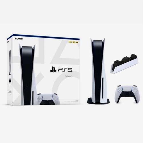  مجموعه کنسول بازی سونی مدل PlayStation 5 disck ظرفیت 825 گیگابایت ریجن 1216A  به همراه استند شارژ دو دسته همزمان