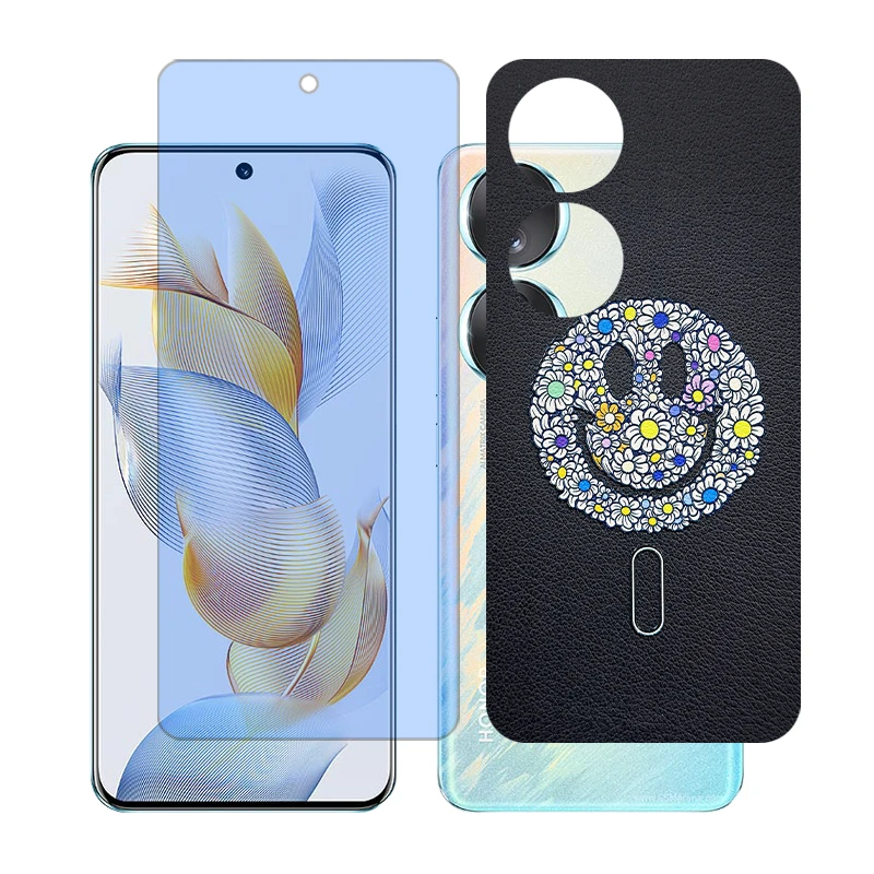 محافظ صفحه نمایش آنتی بلو گلس مدل Together مناسب برای گوشی موبایل آنر 90 به همراه برچسب پوششی پشت گوشی