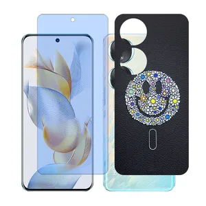 Glass together model blue cut screen protector suitable for Honor 90 mobile phone with back cover sticker
