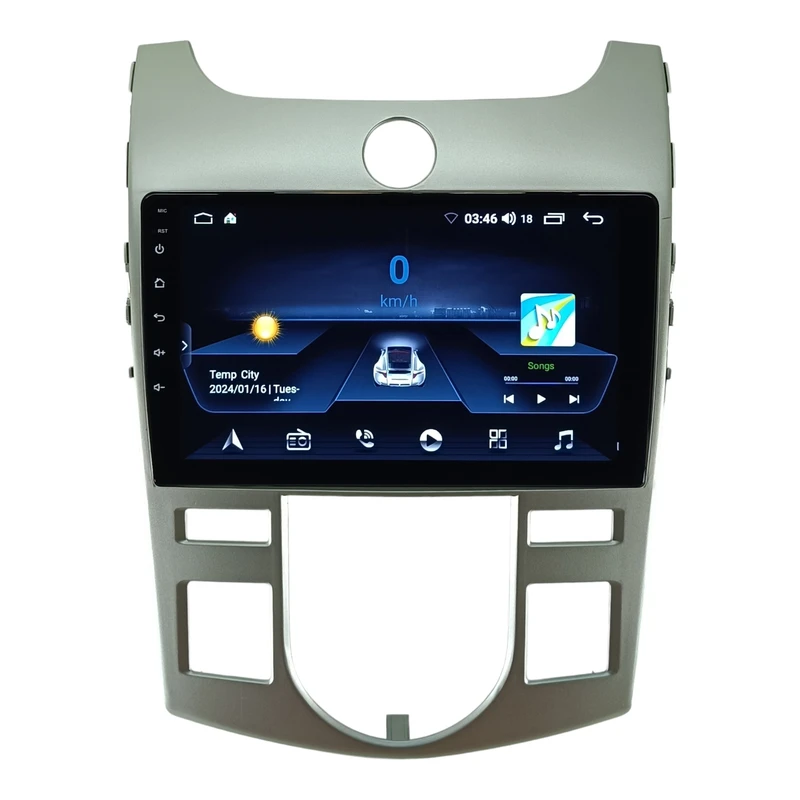 عکس شماره 2 : پخش کننده تصویری خودرو مدل اندروید golden24 مناسب برای کیا سراتو