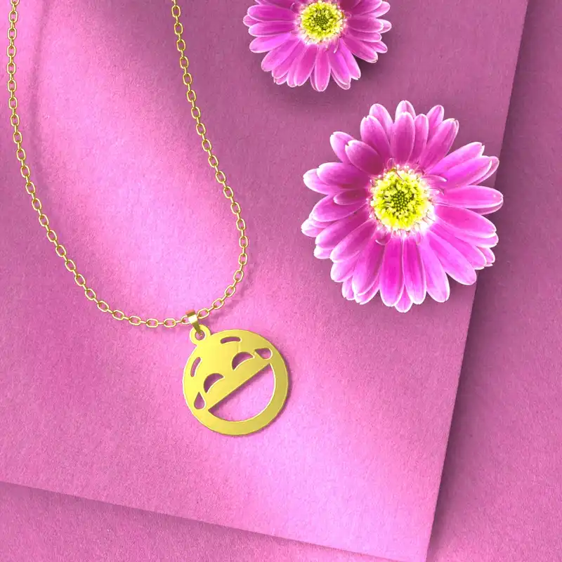 گردنبند طلا 18 عیار زنانه مدوپد مدل ایموجی کد C3-1-1058