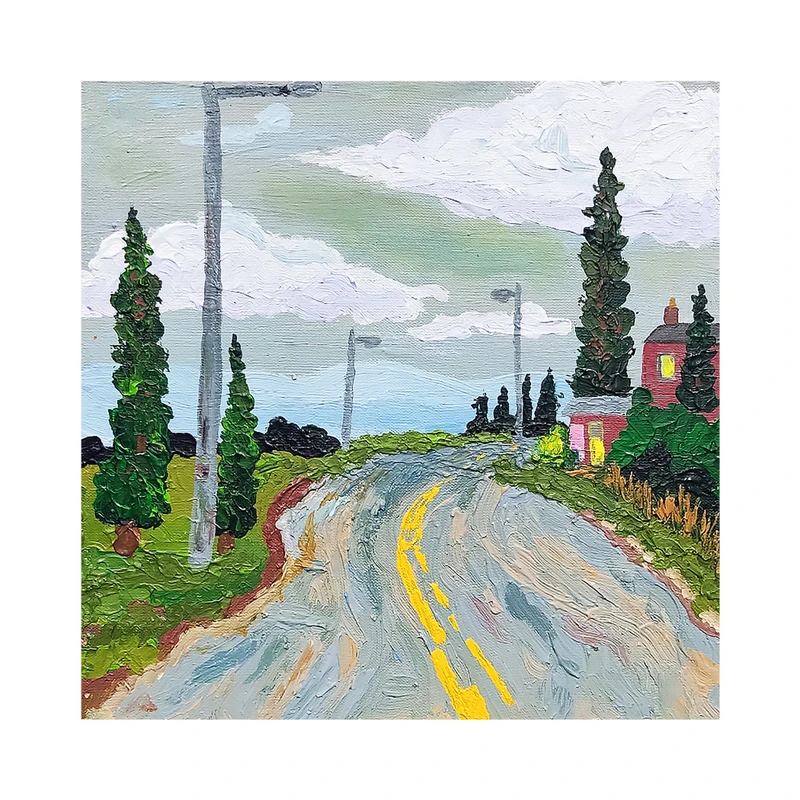 تابلو نقاشی رنگ روغن طرح هدیه هنری کد G0231