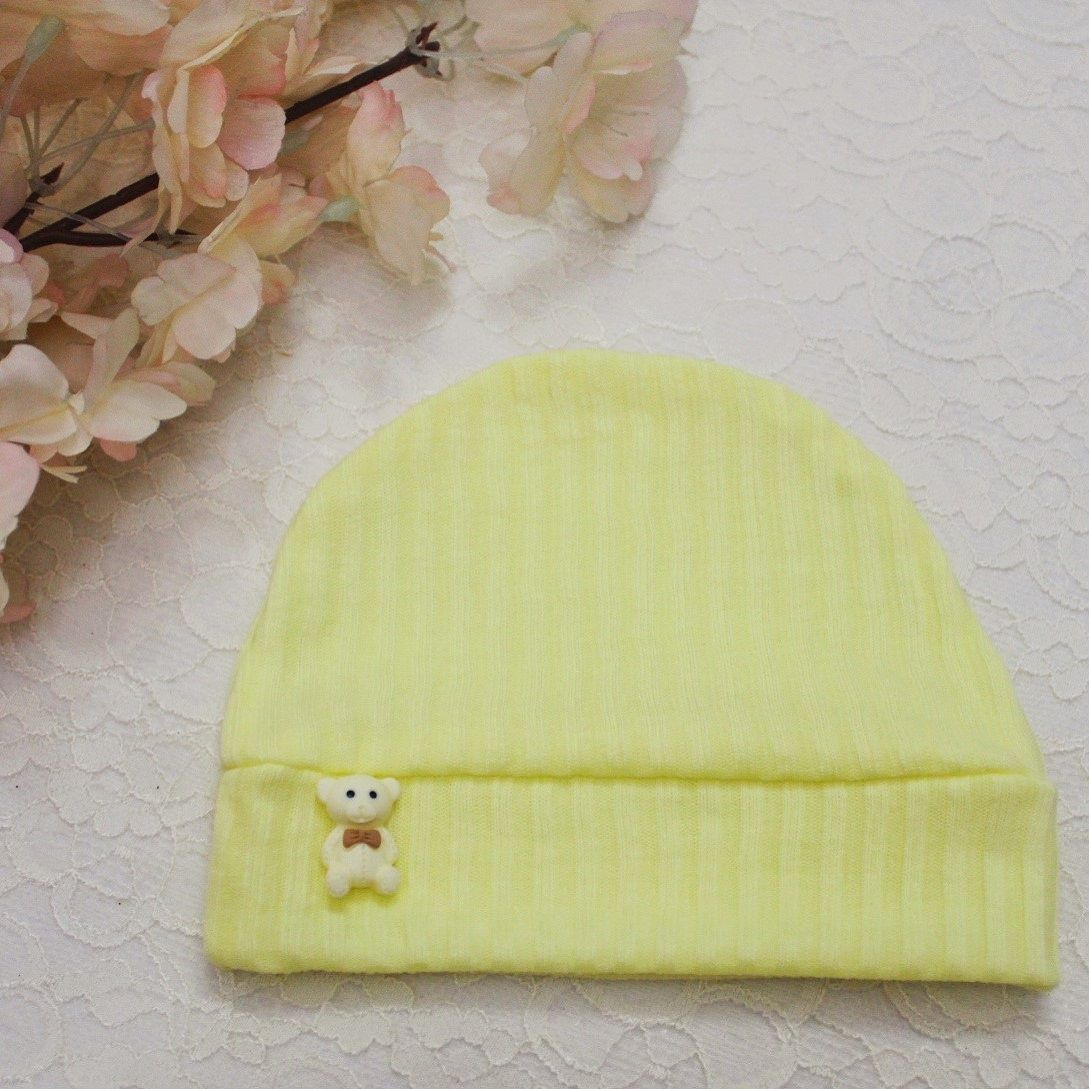 کلاه نوزادی ریماز مدل خرسی کد m846 رنگ زرد -  - 4
