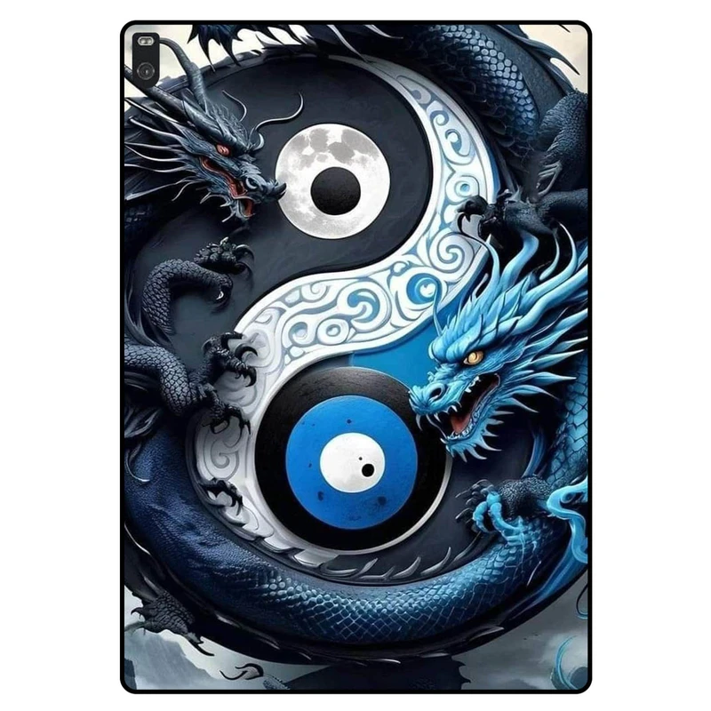 کاور مگافون طرح اژدها مدل 7475 مناسب برای تبلت لنوو Tab 4 10 Plus / X704L / TB-X704F