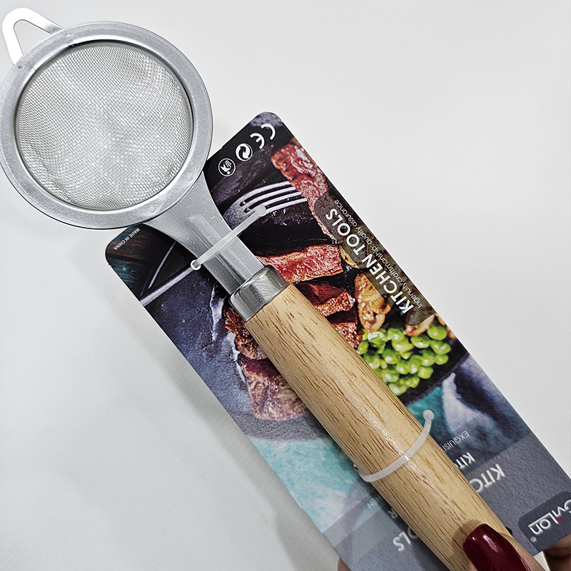 صافی چای کیچن تولز مدل دسته چوبی