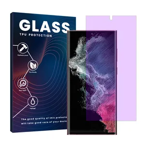 Glass Resistant model anti-purple screen protector suitable for Samsung Galaxy S22 Ultra 5G mobile phone