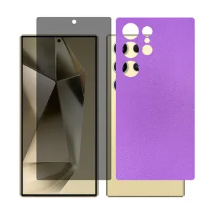 Glass Together model privacy screen protector for Samsung Galaxy S22 Ultra mobile phone with back cover sticker