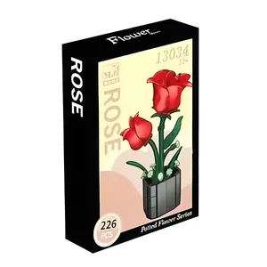 ساختنی 226 تکه مدل گلدان گل رز کد 1-13034