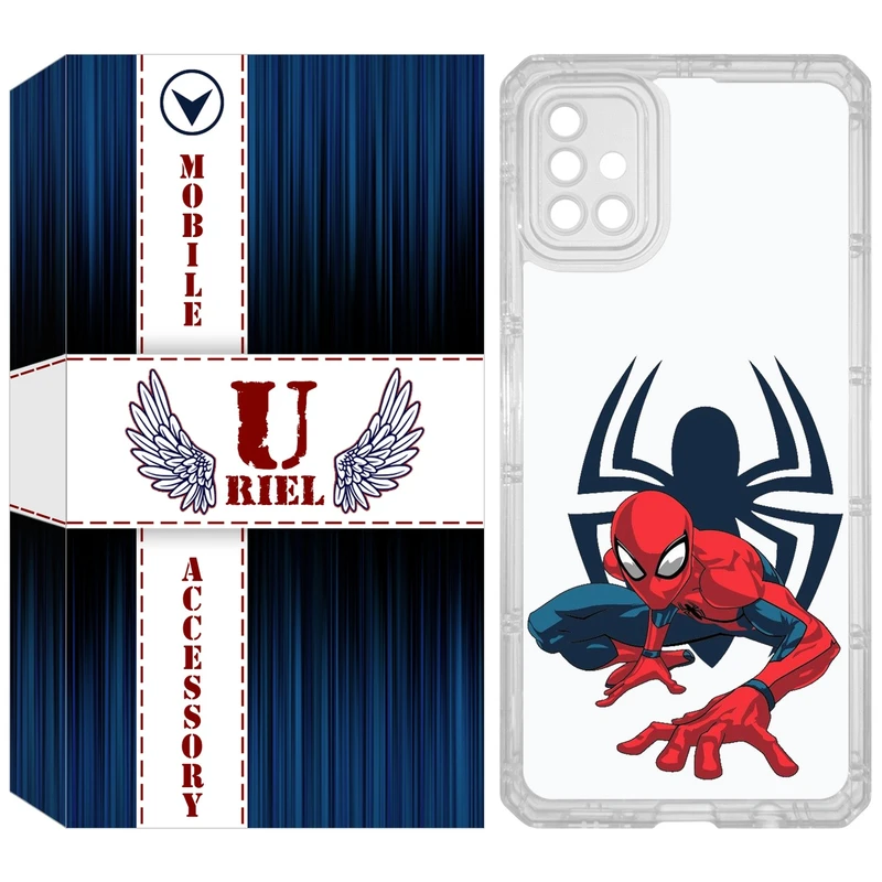 کاور یوریل مدل Clear کد 75 طرح اسپایدرمن مناسب برای گوشی موبایل سامسونگ Galaxy A51