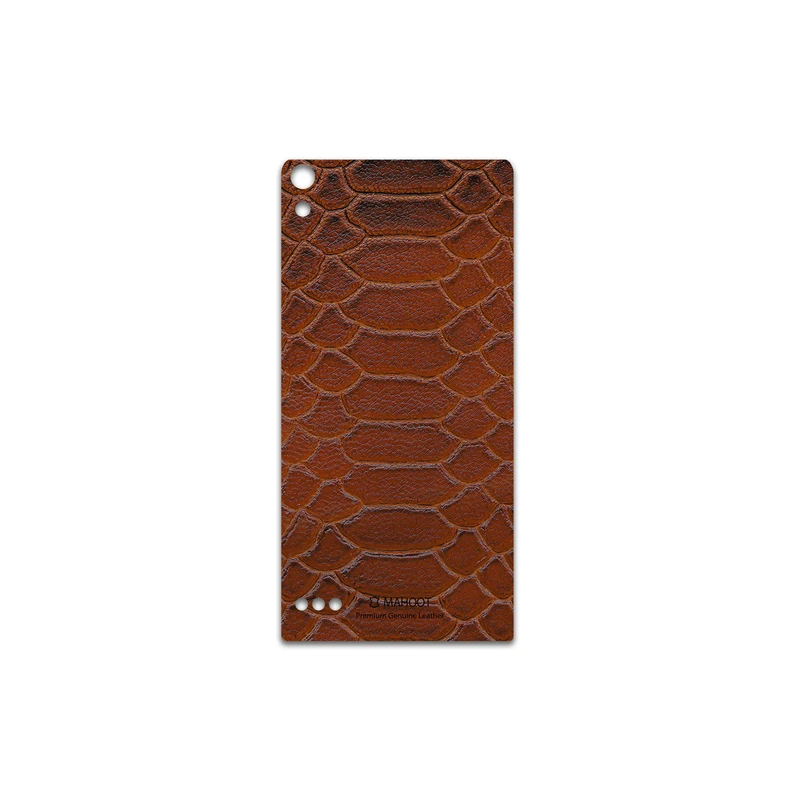 برچسب پوششی ماهوت مدل Brown-Snake-Leather مناسب برای گوشی موبایل هوآوی Ascend P6