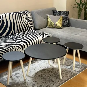 میز پذیرایی دایره مدل کیان کد 23 مجموعه 4 عددی