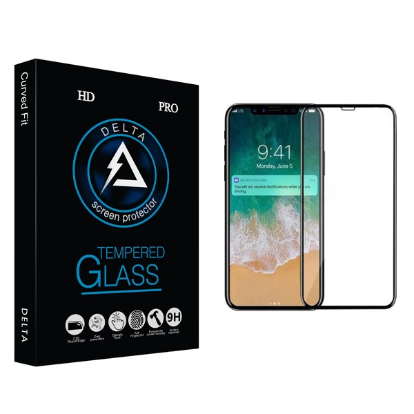 محافظ صفحه نمایش دلتا مدل HD مناسب برای گوشی موبایل اپل iPhone X