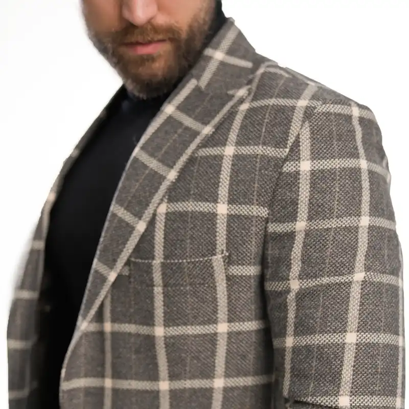 کت مردانه مدل چهارخانه درشت سناتور 2-2