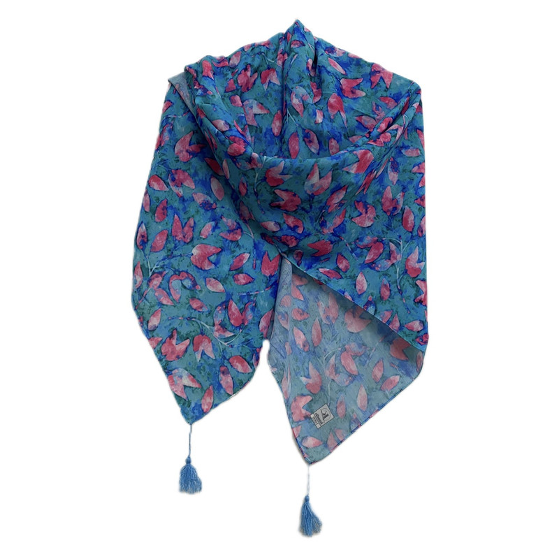 روسری دخترانه مدل نخ اسپان منگوله دار کد 1000