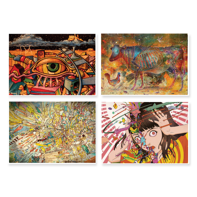 پوستر طرح فانتزی کد A-1983 مجموعه 4 عددی