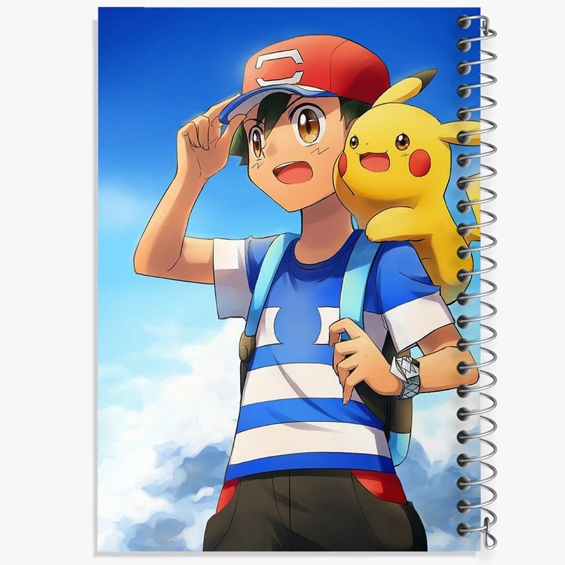 دفتر مشق 100 برگ خندالو طرح انیمه پوکمون (Pokemon) کد F1764