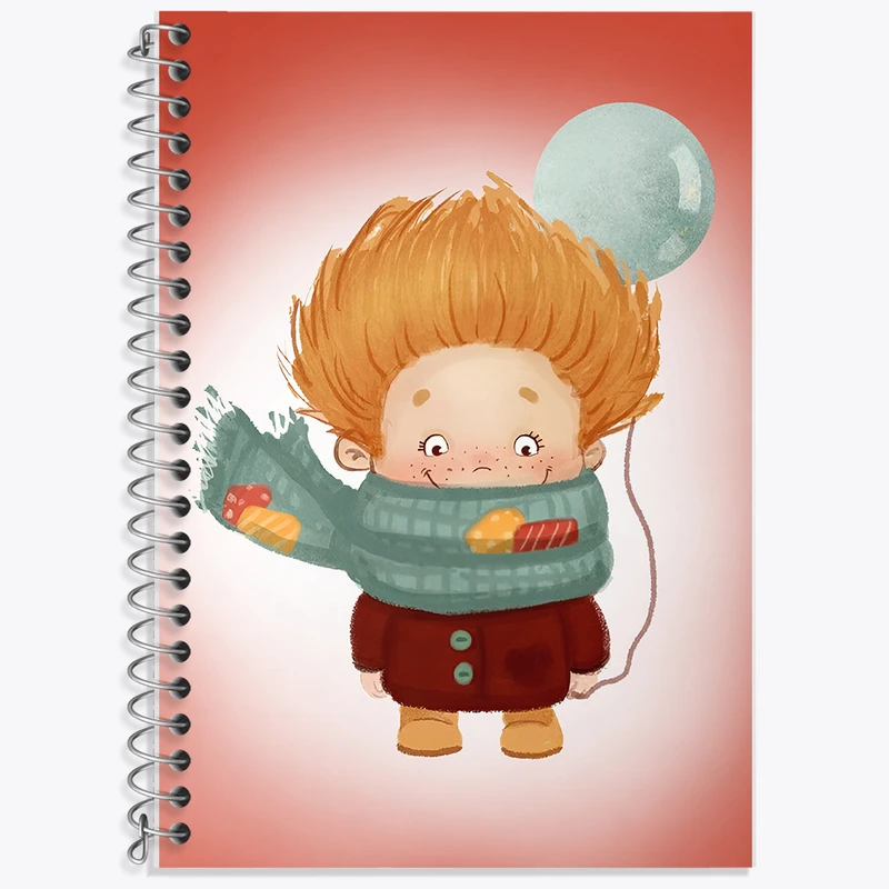 دفتر زبان 50 برگ خندالو مدل دو خط طرح پسر بامزه کد F8379