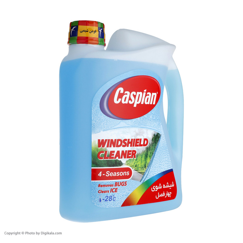 محلول شیشه شوی خودرو کاسپین مدل 4-Seasons حجم 4 لیتر