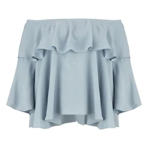 بلوز آستین بلند زنانه سرژه مدل 204590 رنگ آبی