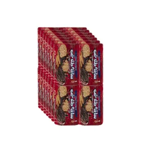 بیسکویت گندم کامل با روکش کاکائویی ساقه طلایی مینو - 220 گرم بسته 24 عددی