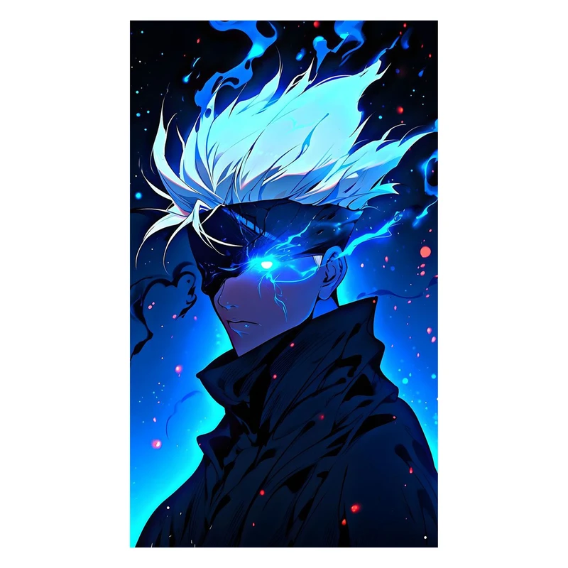 استیکر لپ تاپ و موبایل مدل انیمه طرح جوجوتسو کایزن گوجو ساتورو کد 132