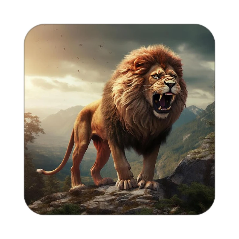 زیر لیوانی کاکتی طرح شیر مدل mp23861