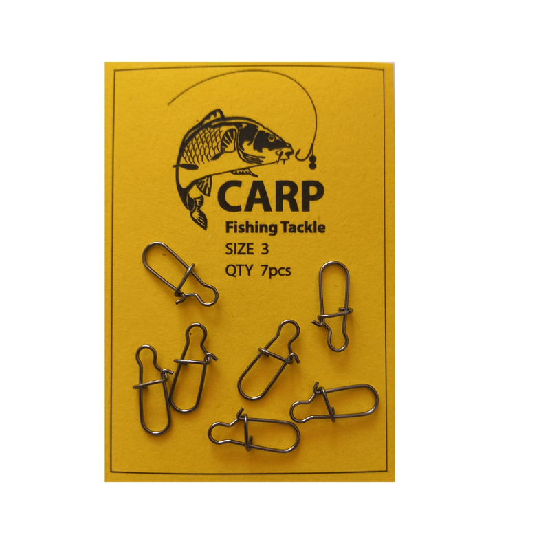 قفل هرزگرد ماهیگیری کارپ مدل B3 سایز 3 بسته 7 عددی