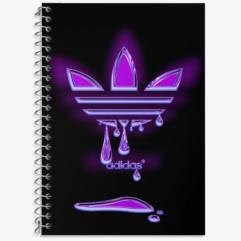 دفتر زبان 50 برگ خندالو مدل دو خط طرح آدیداس (Adidas) کد 36944
