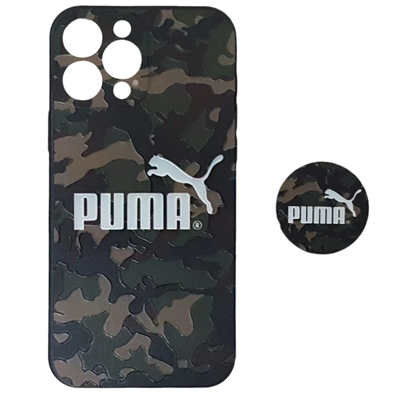 کاور مدل چریکی برجسته کد IPH-110 مناسب برای گوشی موبایل اپل Iphone 13 Pro Max به همراه پایه نگهدارنده