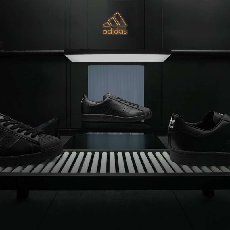چراغ دیواری نئون دیزاین طرح Adidas-Text-BL_YL