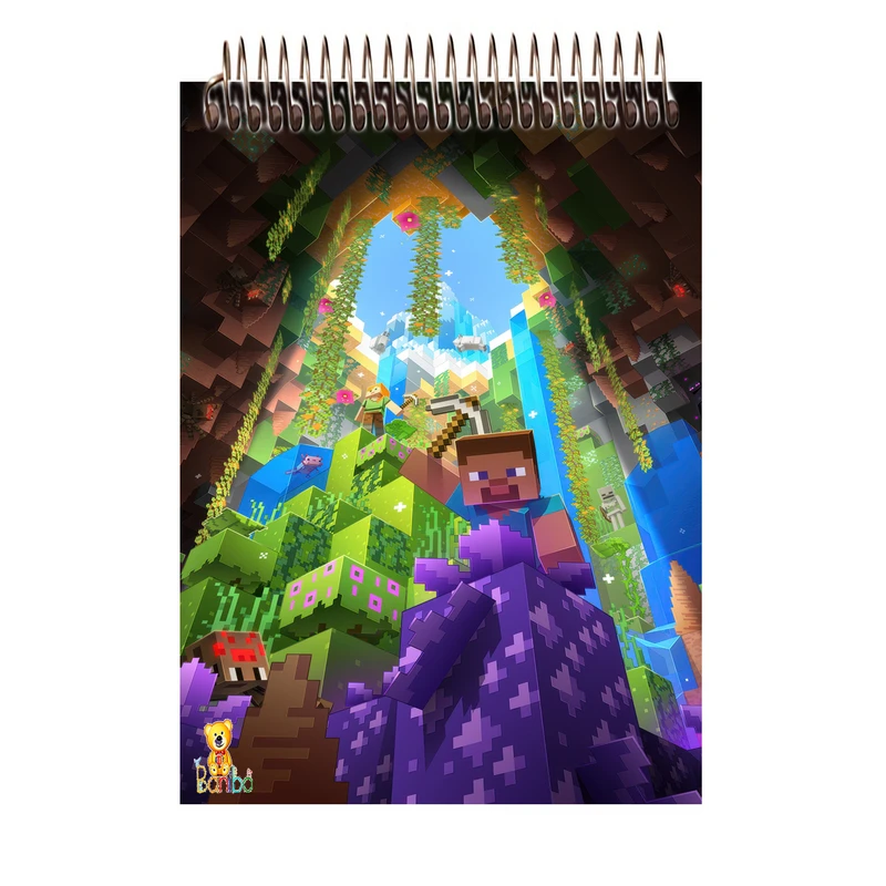 دفتر شطرنجی 100 برگ بانیبو مدل ماینکرفت کد 1226