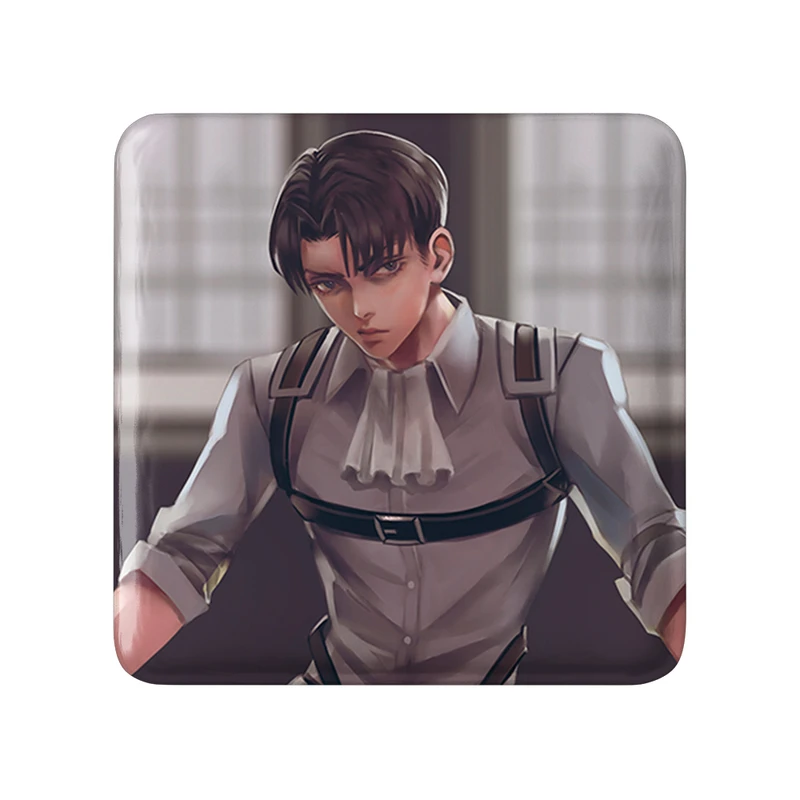مگنت خندالو طرح لیوای انیمه اتک آن تایتان Attack on Titan مدل مربعی کد 18602
