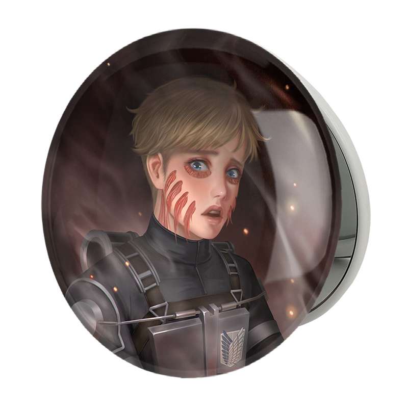 آینه جیبی خندالو طرح آرمین آرلرت انیمه اتک آن تایتان Attack on Titan مدل تاشو کد 10961