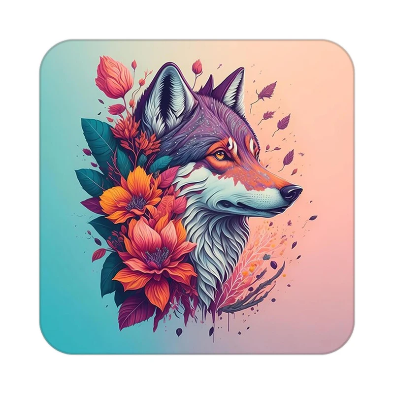 زیر لیوانی کاکتی طرح حیوانات رنگی مدل mp26989