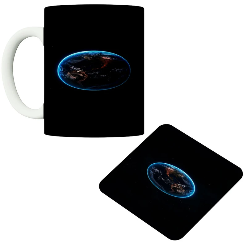 ماگ پاد آفرین مدل کره کد 673 به همراه زیر لیوانی 