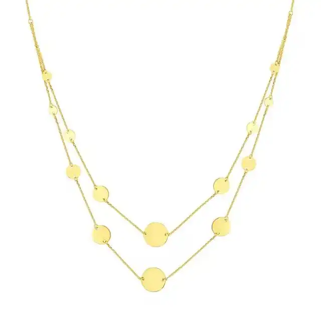 گردنبند طلا 18 عیار زنانه مدل دایره