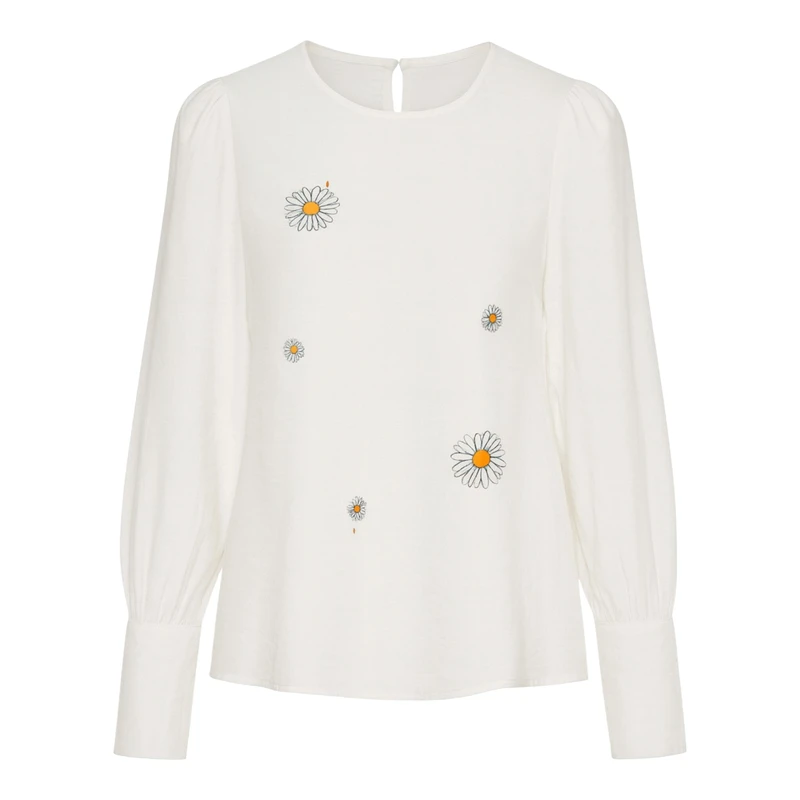 بلوز آستین بلند یقه گرد زنانه مدل 2281