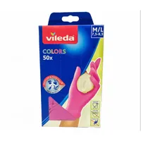 دستکش یکبار مصرف مدل ویلدا مدل وینیل سایز M/L بسته 50 عددی